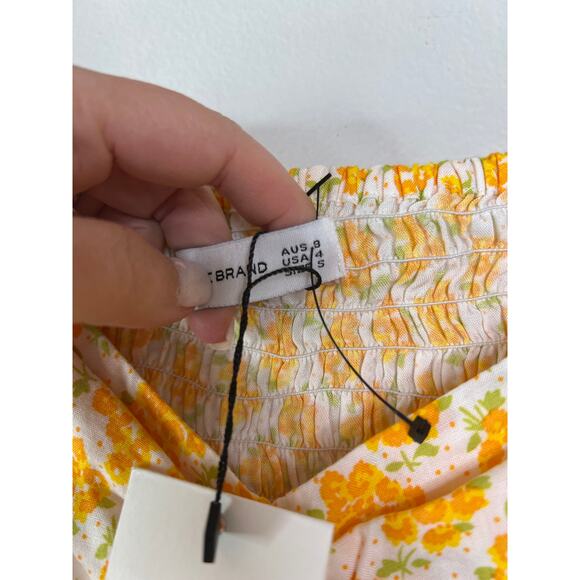 NWT Faithfull The Brand Shimma Dress Bette Floral Puff Mini Dress Size: 4 - Picture 5 of 8